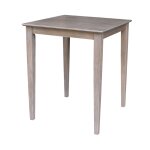 Dining Essentials - 30'' Square Table Top w/ 36'' Shaker Legs in Taupe Gray - T09-36S