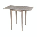 Dining Essentials - Small Drop Leaf Table in Taupe Gray - Image 3