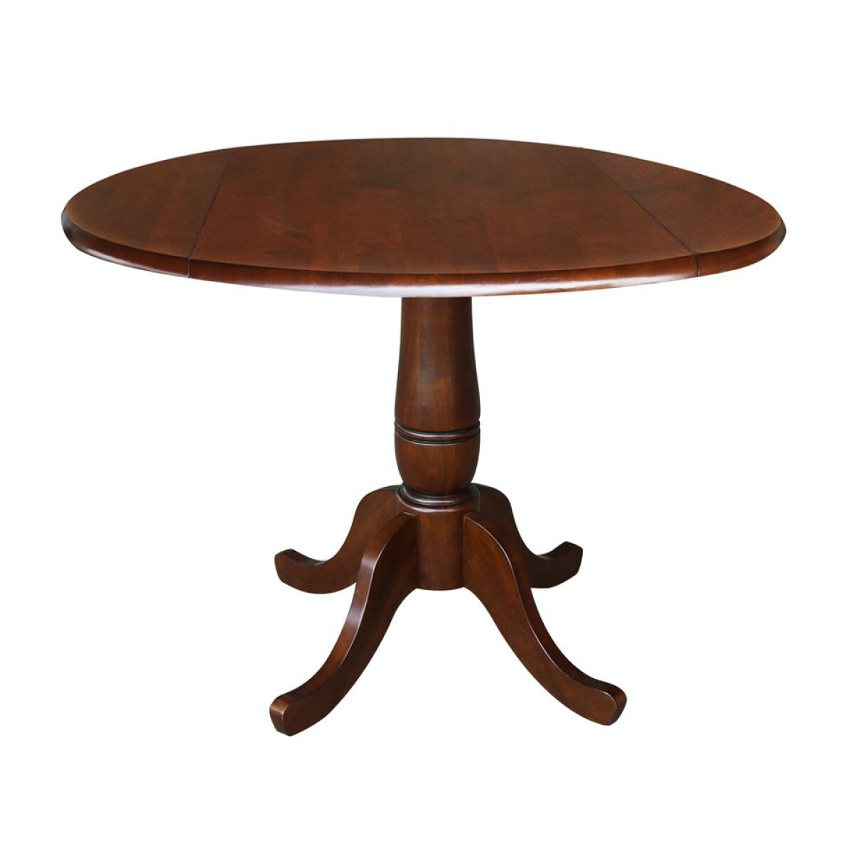 66101ae9d77b452743a715e4d374cd2d Dining Essentials - 42" Drop Leaf Table Top w/30"H Traditional Pedestal in Espresso - Image 1