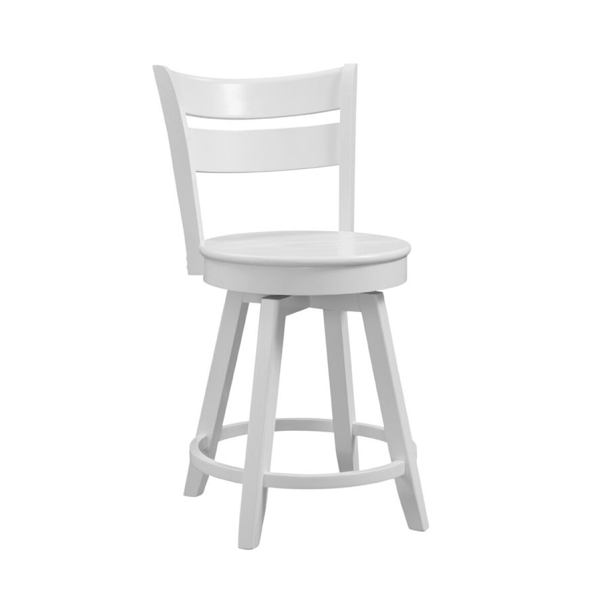 69dc02f879bab1decd088832bf148bed Hampton Collection - Sara Swivel Stool in Pure White - Image 1