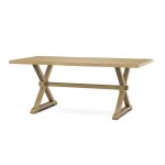 Farmhouse Live Edge Table Top w/ Farmhouse Trestle Base - T-3872TB - Image 7
