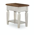 Home Accents - Vista Side Table in Hickory & Shell