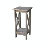 Home Accents - 24''H X Side Plant Stand in Taupe Gray