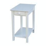 Destinations Collection - Narrow End Table in Pure White
