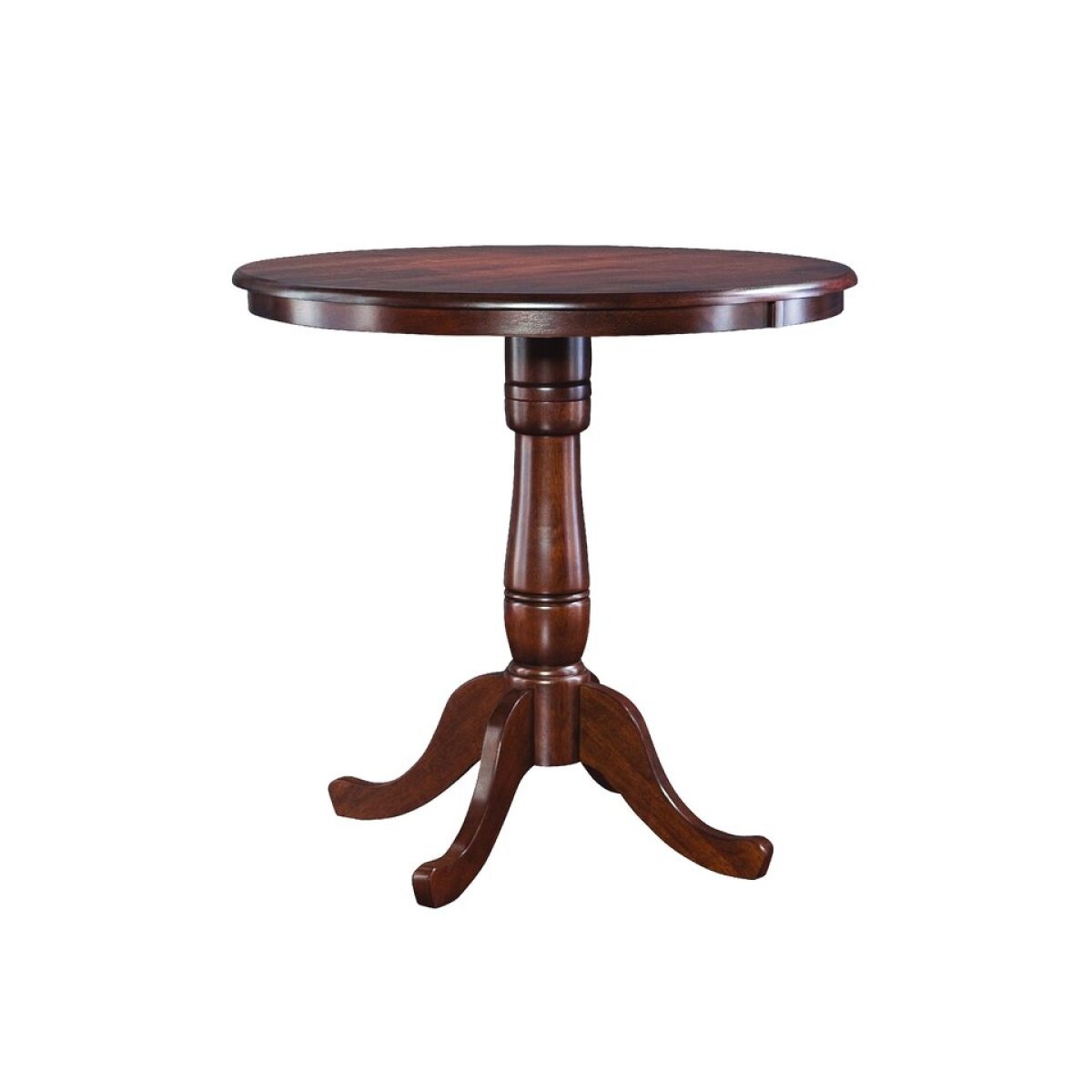 79815246ec7f05d2ea8598dd7778e51d Dining Essentials - 36''Round Table Top w/36"H Traditional Pedestal w/Extension in Espresso - T58-6B - Image 1