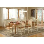 Farmhouse Solid Thick Table Top w/ Turned Legs (Set of 5) - T-4066XXTT - Image 3