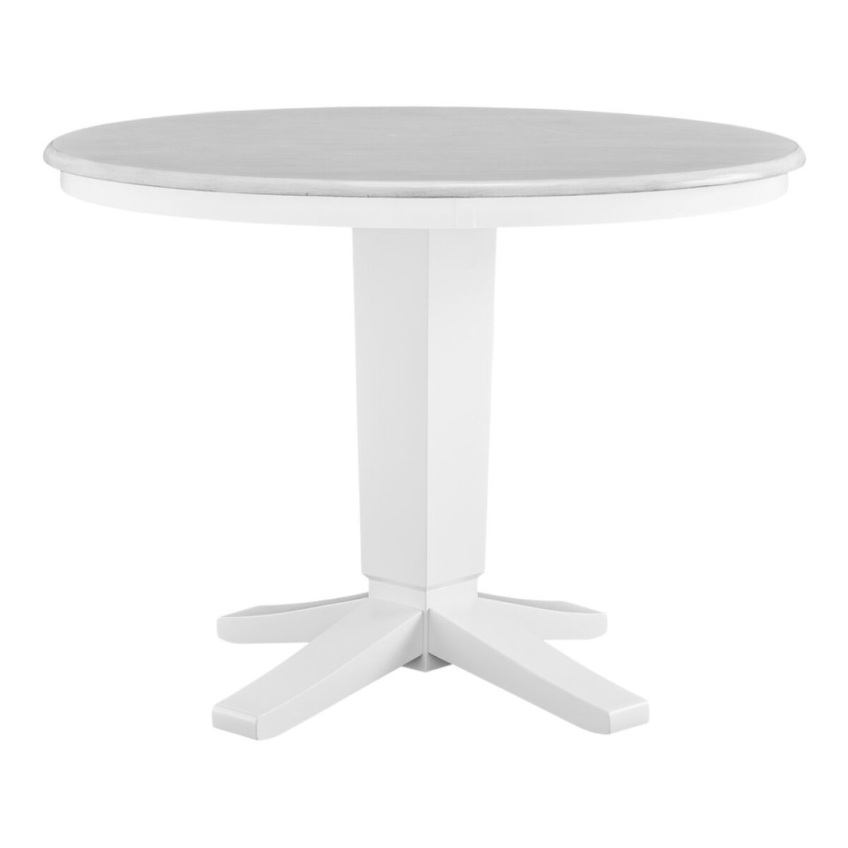 7cbc60cee010468a197aeb5082de0c85 Hampton Collection - 42"Round Table Top w/ 30"H Aria Pedestal in Chalk and White - T128-42RT - Image 1