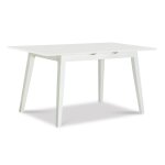 Dining Essentials - Mid-Century modern Extension Table in Pure White