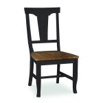 Vista Collection Panel Back Chair in Hickory & Coal
