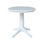 30'' Pedestal Table in Pure White