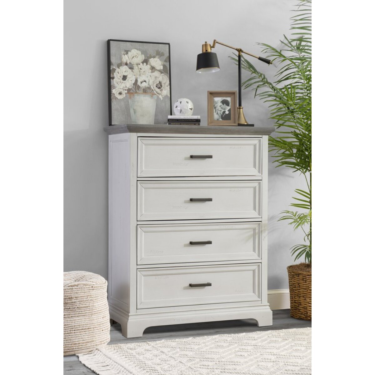 8609a93d94b8fd6c74d2da83d42bec3f Summit 4 Drawer Chest in Mist & Heather Gray - Image 1