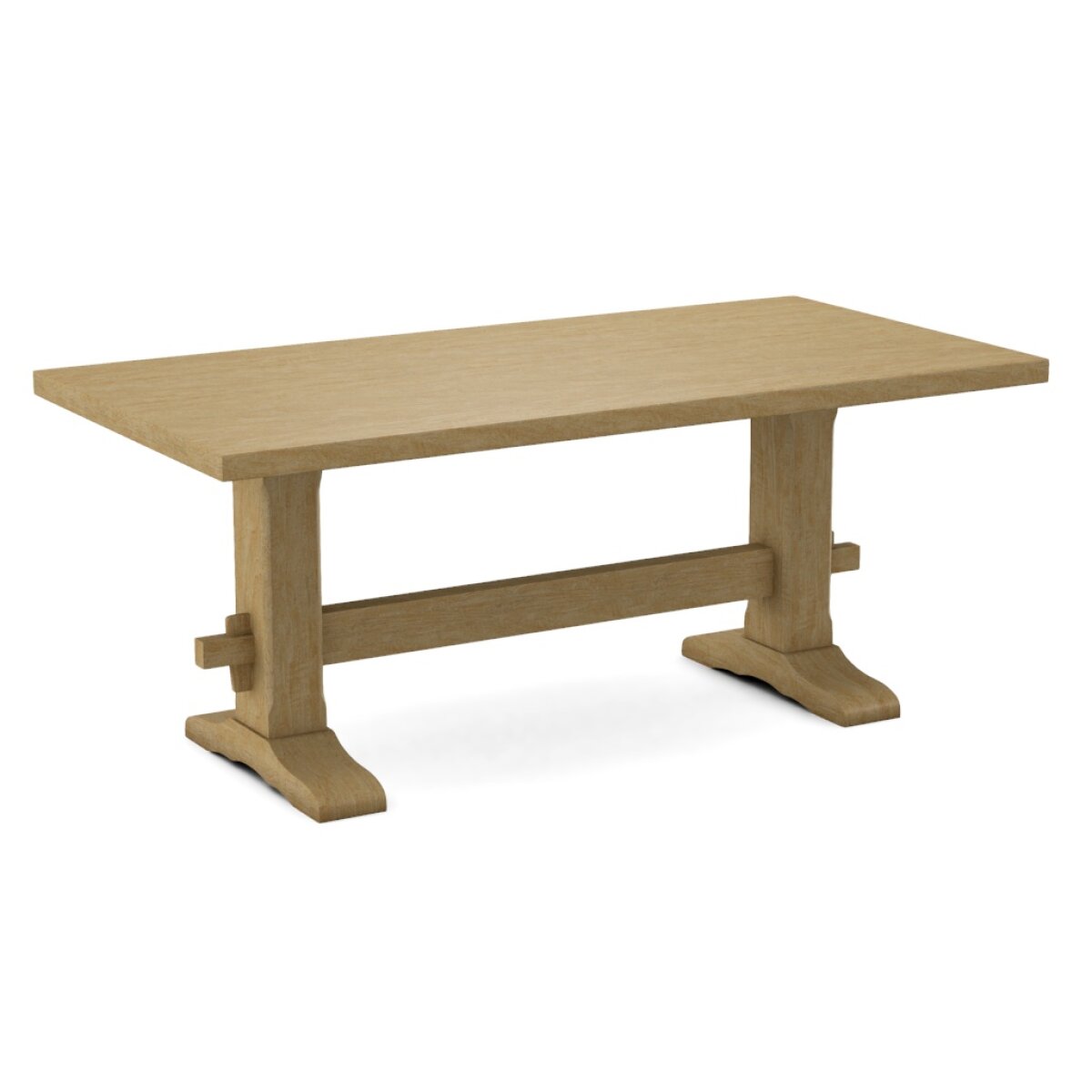 8610bda4a05ac17e29fd6eb05737ec6f Trestle Solid Table Top w/ Trestle Table Base - T-7236B - Image 1