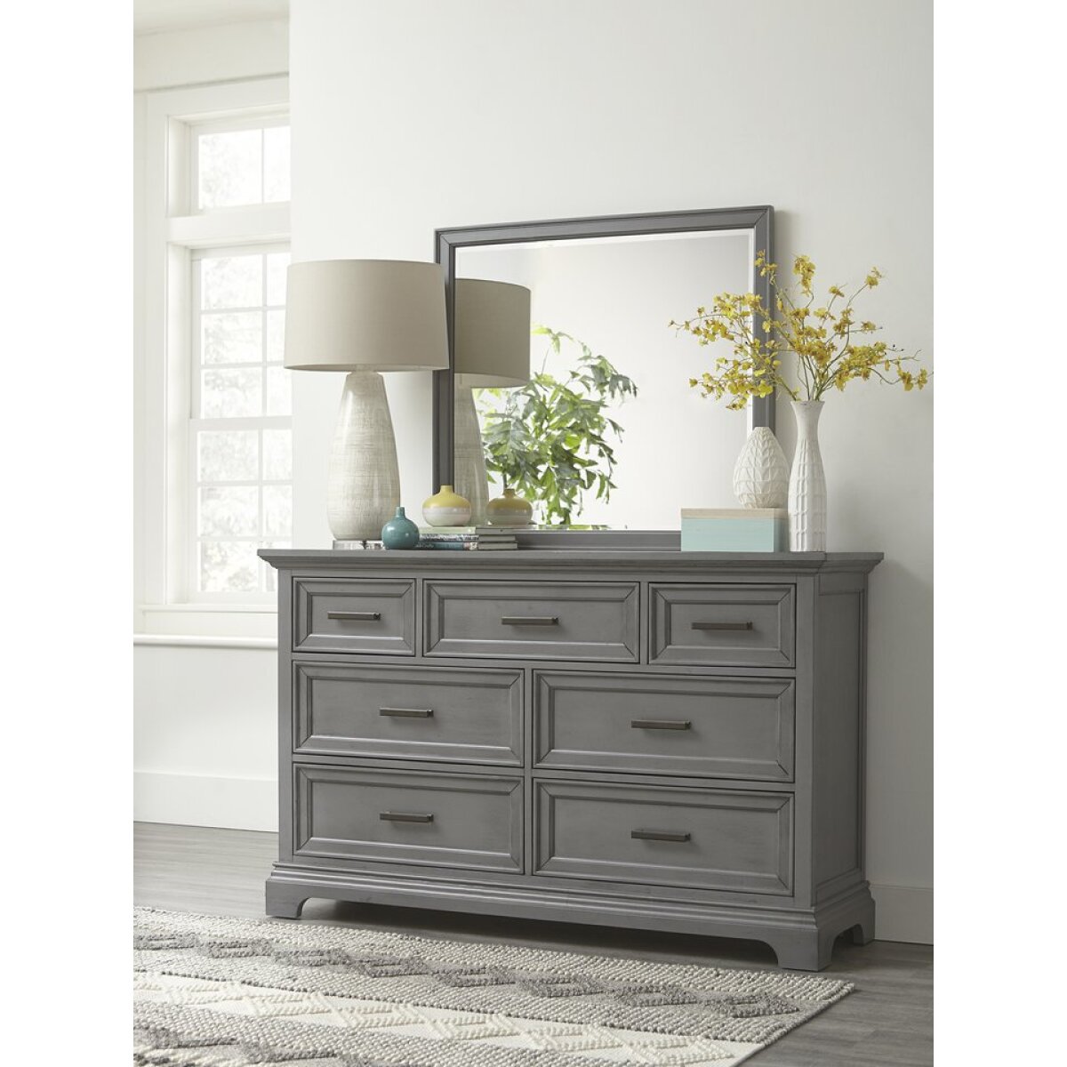 8678f1e9a0cdc762ab2f5039f6be12c3 Summit 7 Drawer Dresser in Heather Gray - BD105-3007 - Image 1