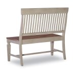 Vista Collection Slat Back Bench in Hickory & Stone - Image 3
