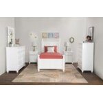 Tykes Bedroom - Pure White Cottage Twin Bed - BD08-504TR - Image 4