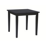 Dining Essentials - 36'' Square Top w/ 30'' Shaker Legs in Black - T46-3636T