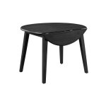 Dining Essentials - 42" Round Drop Leaf Table in Black