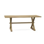 Farmhouse Live Edge Table Top w/ Farmhouse Trestle Base - T-3872TB - Image 4