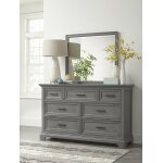 Summit 7 Drawer Dresser in Heather Gray - BD105-3050