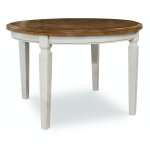 Vista Collection Solid Round Top Table in Hickory & Shell