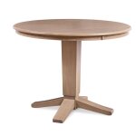 Dining Essentials - 42" Round Solid Top w/ 30"H Aria Pedestal in Taupe Gray - T09-42RT