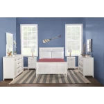 Tykes Bedroom - Chalk & White High Tide 90° Full Bed - BD08-901FR