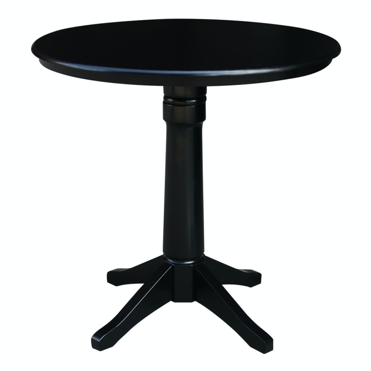 98eee63fdc208bce97defcd09ef9745c Dining Essentials - 36'' Round Table Top w/36"H Transitional Pedestal w/Extension in Black - Image 1
