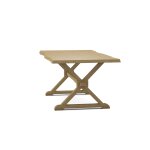 Farmhouse Live Edge Table Top w/ Farmhouse Trestle Base - T-4074A - Image 13