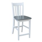Dining Essentials - San Remo Stool in Heather Gray & White
