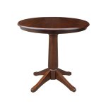 Dining Essentials - 36'' Round Table Top w/30"H Transitional Pedestal in Espresso