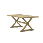 Farmhouse Live Edge Table Top w/ Farmhouse Trestle Base - T-3872TB - Image 11