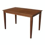 Dining Essentials - 30x48'' Square Table Top w/ 30''H Shaker Legs in Espresso - T581-3048T