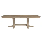 Cosmopolitan Collection - Extension Table Top and Double Pedestal Base in Taupe Gray - T09-4096XXT