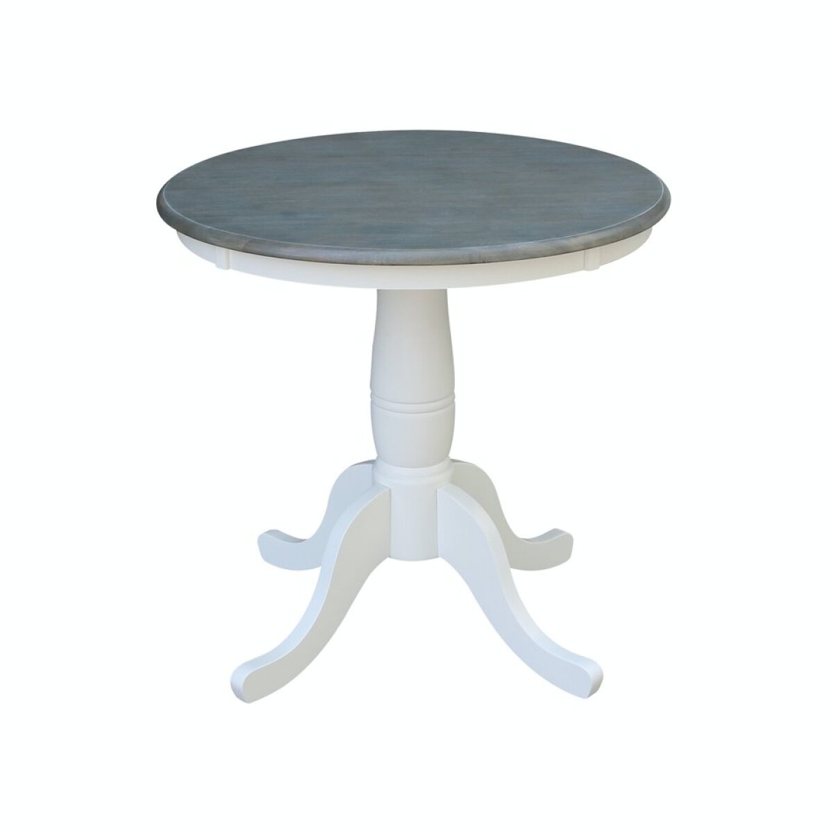 aac6eb017ebae1bbff9fee92e366ee06 30'' Round Table Top w/ 30"H Traditional Pedestal in Heather Gray/White - Image 1