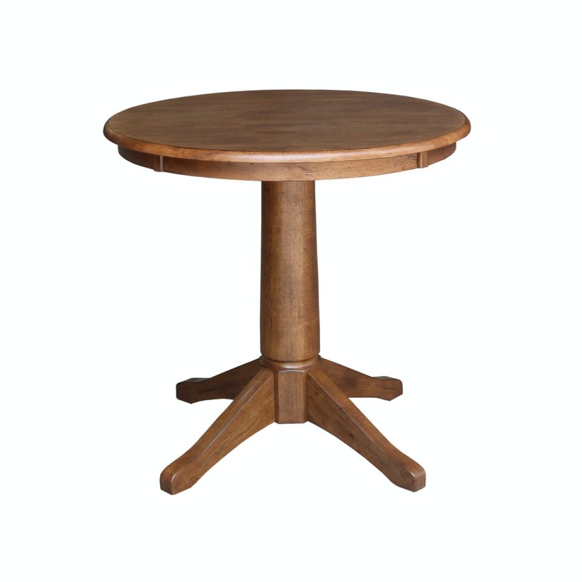 abb39e5197a8eb7b4be582e03cedd594 Dining Essentials - 30'' Round Table Top w/ 30''H Transitional Pedestal in Bourbon Oak - T42-30RT - Image 1