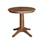 Dining Essentials - 30'' Round Table Top w/ 30''H Transitional Pedestal in Bourbon Oak - T42-30RT