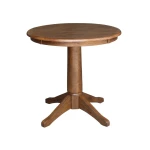 Dining Essentials - 30'' Round Table Top w/ 30''H Transitional Pedestal in Bourbon Oak - T42-30RT