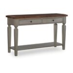 Home Accents - Vista Sofa Table in Hickory & Stone - Image 4