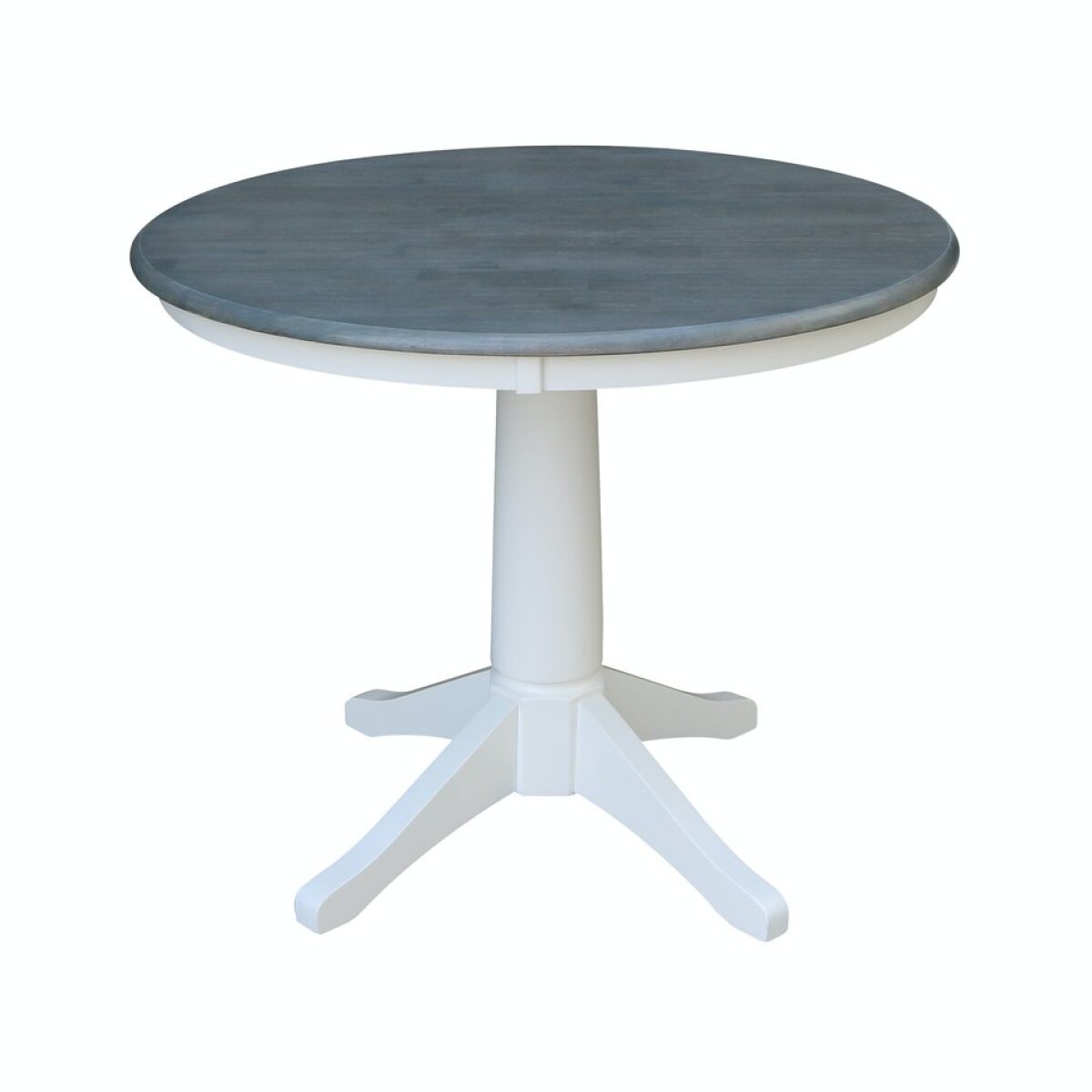 b14fa75700e1e3447e6e07747678855f 36'' Round Table Top w/ Transitional Pedestal in Heather Gray & White - Image 1