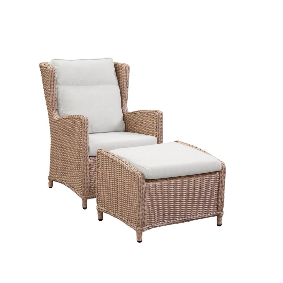 b1f1878f5ecd23c3e1c749de2b949bee PARKS: Outdoor Living- Biscayne Lounge Chair w/Footstool - Image 1
