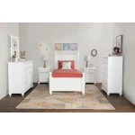 Tykes Bedroom - Pure White Cottage Twin Bed - BD08-201TFN