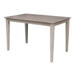 Dining Essentials - 30x48'' Square Table w/ 30'' Shaker Legs in Taupe Gray - T09-3048T