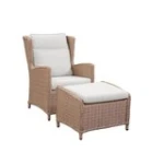 PARKS: Outdoor Living- Biscayne Lounge Chair w/Footstool - Image 4