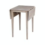 Dining Essentials - Small Drop Leaf Table in Taupe Gray - Image 4