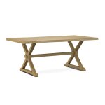Farmhouse Live Edge Table Top w/ Farmhouse Trestle Base - T-3872TB