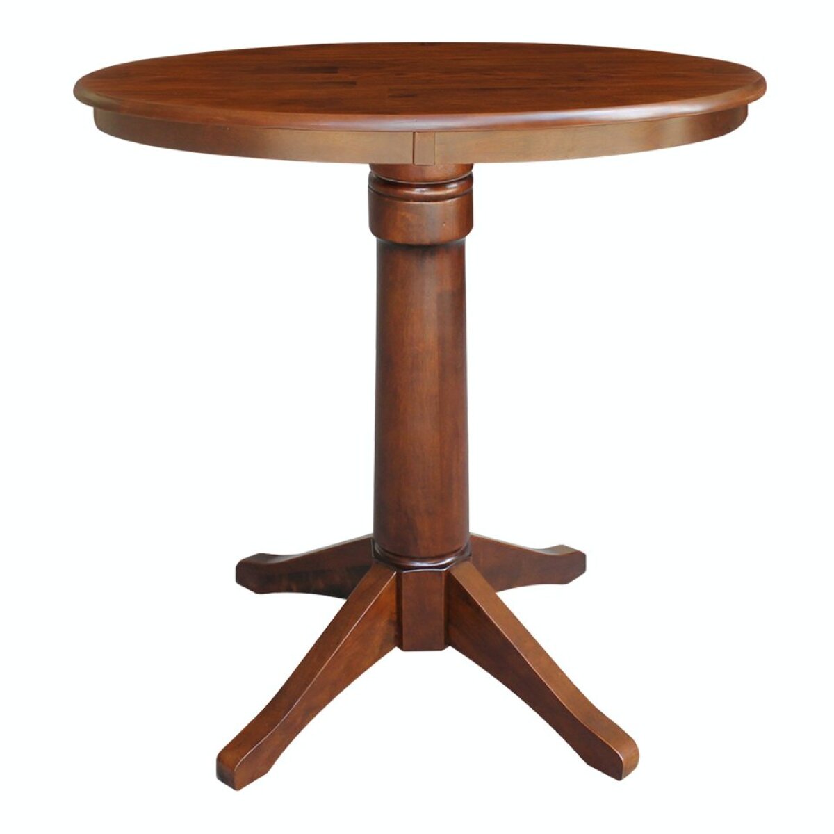bc1b39be11d67b0414fdd5d2aba9b252 Dining Essentials - 36'' Round Table Top w/36"H Transitional Pedestal w/Extension in Espresso - Image 1