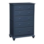 Cottage Bedroom - Five Drawer Chest in Denim