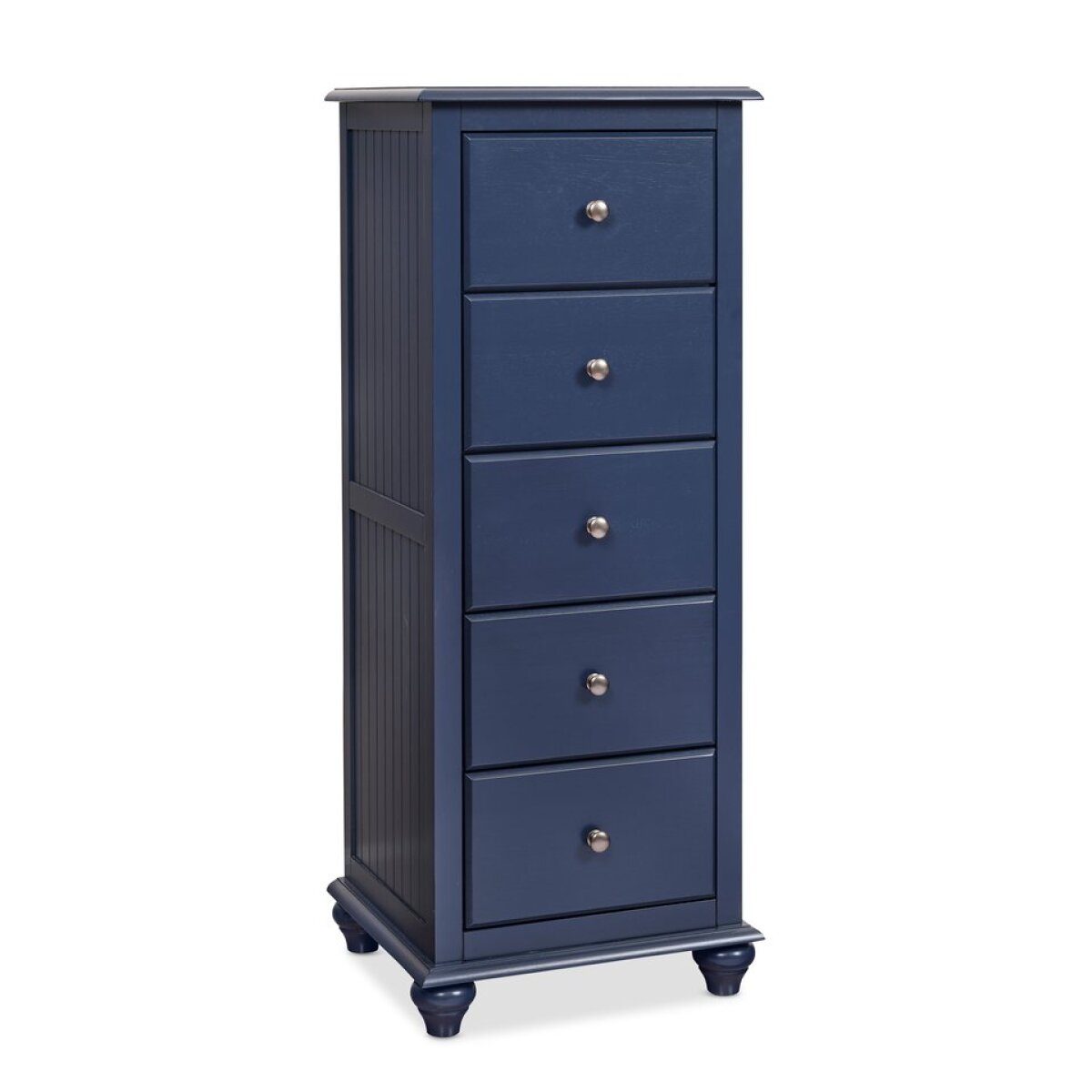 bd6e5ce2a19158b81ad0a67b2e7d13cb Cottage Bedroom - 5 Drawer Narrow Chest in Denim - Image 1