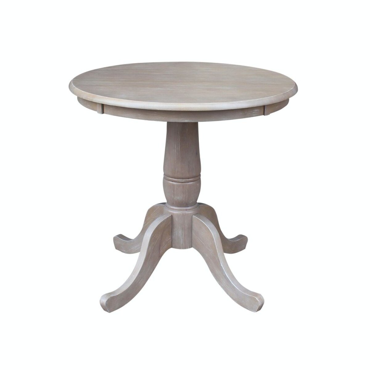 bed784f99f0b55a74336133d3a5d152c Dining Essentials - 30'' Round Table top w/ 30"H Traditional Pedestal in Taupe Gray - Image 1