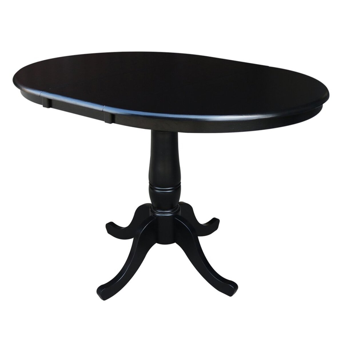 c2f3e4419ee1ce22fca19523c7e41dc0 Dining Essentials - 36" Extension Table Top w/30"H Traditional Pedestal in Black - Image 1